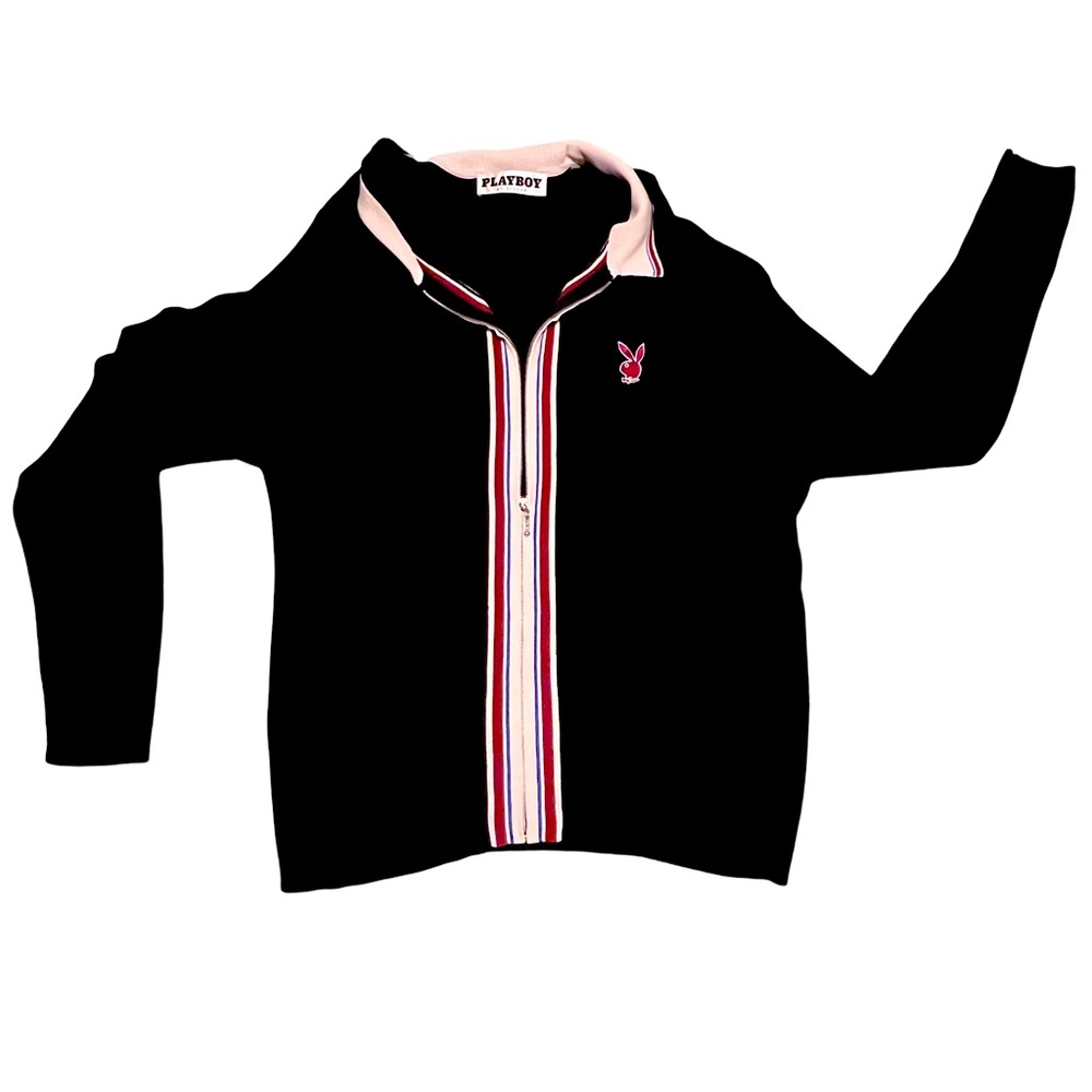 Playboy relaxed zipup cardigan style